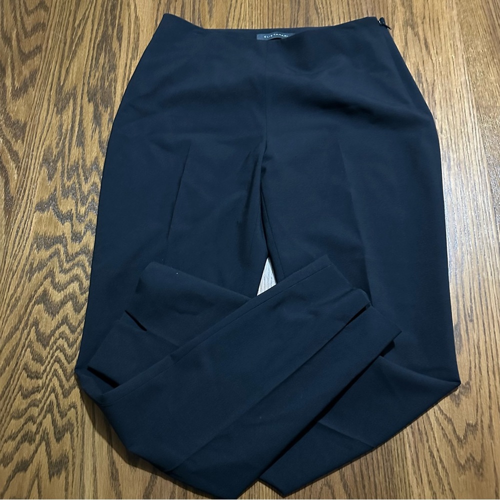 Elie Tahari black pants side‎ zipper slit at ankle size 4 - Picture 4 of 9